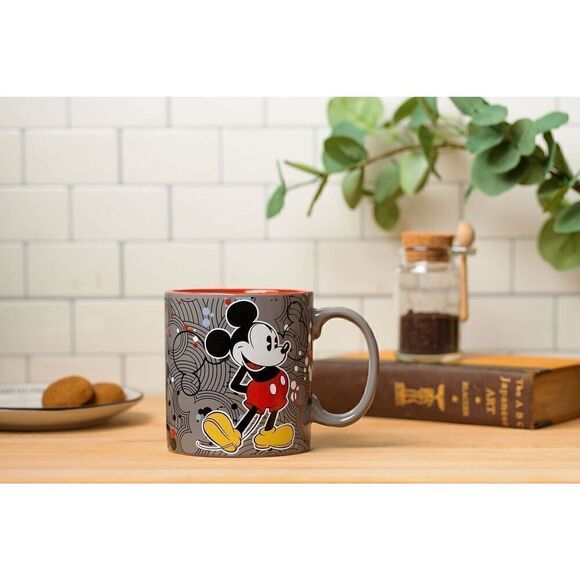 Mickey Circle Logos Pattern Ceramic Coffee Mug, 20-ounces - Picture 5 of 5
